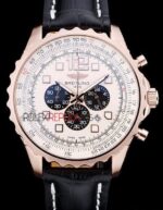 Breitling replica chrono white dial rose gold orologio replica copia imitazione 4us185