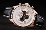 Breitling replica chrono white dial rose gold orologio replica copia imitazione 4us185 - immagine 5