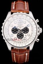 Breitling replica chrono white dial rose gold orologio replica copia imitazione 4us186 - immagine 3