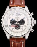 Breitling replica chrono white dial rose gold orologio replica copia imitazione 4us186 - immagine 4