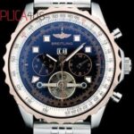 Breitling replica chrono acciaio rose gold blue black orologio replica copia imitazione 4us187