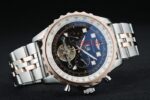 Breitling replica chrono acciaio rose gold blue black orologio replica copia imitazione 4us187 - immagine 6