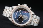Breitling replica chrono acciaio rose gold blue black orologio replica copia imitazione 4us187 - immagine 7