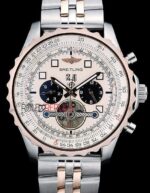 Breitling replica chrono acciaio rose gold argentèè orologio replica copia imitazione 4us188 - immagine 3