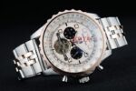 Breitling replica chrono acciaio rose gold argentèè orologio replica copia imitazione 4us188 - immagine 5
