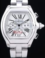 Cartier replica chrono acciaio white dial imitazione replica orologio copia 4us056