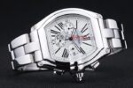 Cartier replica chrono acciaio white dial imitazione replica orologio copia 4us056 - immagine 5