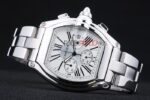 Cartier replica chrono acciaio white dial imitazione replica orologio copia 4us056 - immagine 6
