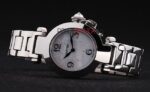 Cartier replica pasha acciaio white dial imitazione replica orologio copia 4us057 - immagine 5