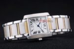 Cartier replica tank francaise acciaio oro white dial imitazione replica orologio copia 4us058 - immagine 3