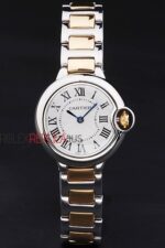 Cartier replica balon bleu acciaio oro white dial imitazione replica orologio copia 4us059