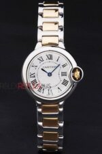 Cartier replica balon bleu acciaio oro white dial imitazione replica orologio copia 4us059 - immagine 3