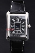 Cartier replica tank acciaio black dial imitazione replica orologio copia 4us060 - immagine 3