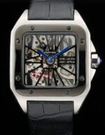 Cartier replica santos skeletron imitazione replica orologio copia 4us063 - immagine 3
