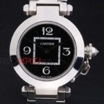 Cartier replica pasha acciaio black dial imitazione replica orologio copia 4us064