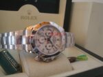 Rolex replica daytona 116520 classico acciaio white dial orologio replica copia imitazione 4us195 - immagine 5