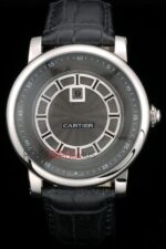 Cartier replica imitazione acciaio black replica orologio copia 4us068 - immagine 3