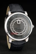 Cartier replica imitazione acciaio black replica orologio copia 4us068 - immagine 5