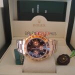 Rolex replica daytona rose gold black dial orologio replica copia imitazione 4us201