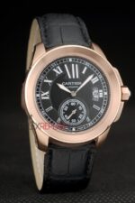 Cartier replica imitazione black rose gold replica orologio copia 4us069 - immagine 4