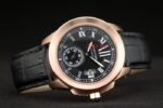 Cartier replica imitazione black rose gold replica orologio copia 4us069 - immagine 6