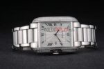 Cartier replica tank francaise acciaio white dial diamond imitazione replica orologio copia 4us070 - immagine 5