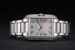 Cartier replica tank francaise acciaio white dial diamond imitazione replica orologio copia 4us070 - immagine 6