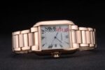 Cartier replica tank francaise full rose gold imitazione replica orologio copia 4us071 - immagine 6