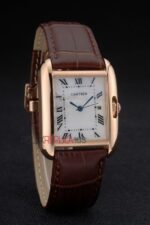 Cartier replica tank rose gold imitazione replica orologio copia 4us073 - immagine 4