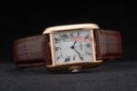 Cartier replica tank rose gold imitazione replica orologio copia 4us073 - immagine 5