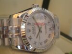 Rolex replica datejust acciaio white roman con righe jubilèè orologio replica copia imitazione 4us196 - immagine 4