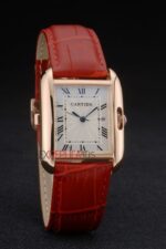 Cartier replica tank rose gold imitazione replica orologio copia 4us075 - immagine 4
