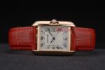 Cartier replica tank rose gold imitazione replica orologio copia 4us075 - immagine 6
