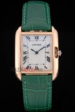Cartier replica tank rose gold imitazione replica orologio copia 4us076 - immagine 3
