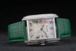 Cartier replica tank francaise acciaio diamond green dial imitazione replica orologio copia 4us078 - immagine 5