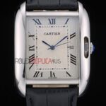 Cartier replica tank francaise acciaio black dial imitazione replica orologio copia 4us079