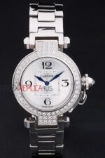 Cartier replica pasha acciaio diamond imitazione replica orologio copia 4us081