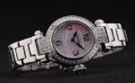 Cartier replica pasha acciaio argentèè diamond imitazione replica orologio copia 4us082 - immagine 3