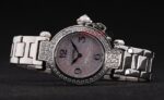 Cartier replica pasha acciaio argentèè diamond imitazione replica orologio copia 4us082