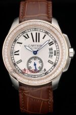 Cartier replica rose gold imitazione replica orologio copia 4us083 - immagine 4