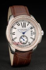 Cartier replica rose gold imitazione replica orologio copia 4us083 - immagine 3