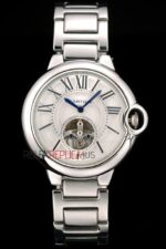 Cartier replica balon bleu acciaio white dial imitazione replica orologio copia 4us084 - immagine 3