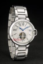 Cartier replica balon bleu acciaio white dial imitazione replica orologio copia 4us084 - immagine 4