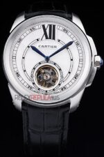 Cartier replica acciaio black imitazione replica orologio copia 4us086 - immagine 4