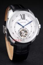Cartier replica acciaio black imitazione replica orologio copia 4us086 - immagine 3