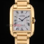 Cartier replica tank francaise  gold dial imitazione replica orologio copia 4us088