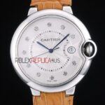 Cartier replica acciaio brillantini imitazione replica orologio copia 4us092