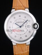 Cartier replica acciaio brillantini imitazione replica orologio copia 4us092
