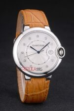Cartier replica acciaio brillantini imitazione replica orologio copia 4us092 - immagine 3