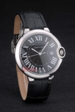 Cartier replica acciaio black roman imitazione replica orologio copia 4us095 - immagine 3